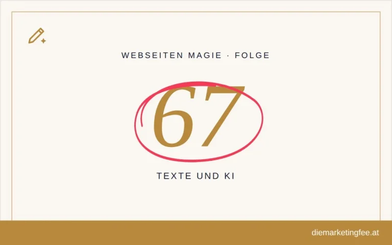 Startseite mit Struktur statt Chaos 10 WEBSEITEN Magie Folge 67 – Texte und KI